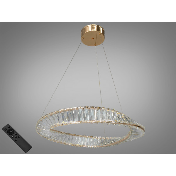 Вишукана світлодіодна люстра із кришталю , 72 Вт, золото Diasha 548/600G