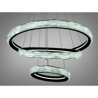 Кришталева світлодіодна люстра-підвіс, 60W Diasha 583-800+600+400BK