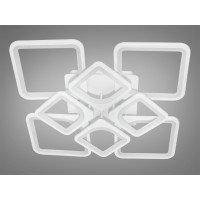 Сучасна світлодіодна люстра з ІЧ пультом, димером, 135W, біла Diasha H8060/4+4WH