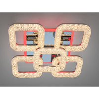 Світлодіодна люстра Diasha Серія Квадрати Хром 60W з пультом Diasha S2205/4+1HRLED3colordimmer