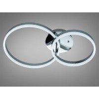 Стельова люстра LED хром 50W два кільця пульт Diasha 2539HRdimmer