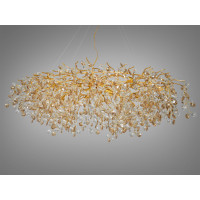 Люстра в зал 12 ламп, золото Diasha 601-L1200GD