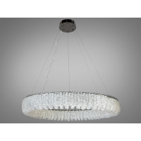 Підвісна кришталева люстра Diasha 505 LED хром 48 Вт кільцевий дизайн Diasha 505-800CH