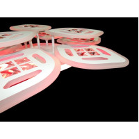 Светодиодные потолочные люстры с пультом Linisoln 6012/6+3 WH