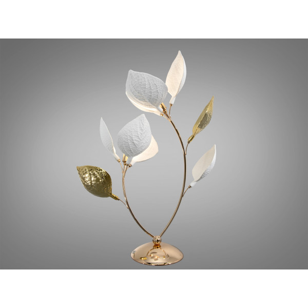 Настільна лампа золото 2 плафони кераміка Diasha 7238-2TGD