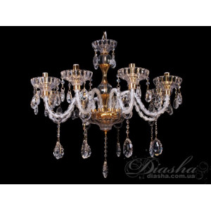 Велика кришталева люстра Diasha 5011/8G