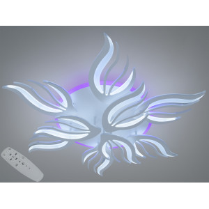 Стельова LED люстра з пультом 145 Вт біла 25 м² Diasha 2527/6+3WHLED3colordimmer