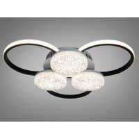 Люстра стельова Diasha 79W 3+3 чорна біла пульт Diasha 9098/3+3BK