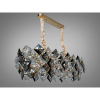 Підвісна люстра Diasha хром кришталь 10xE14 Diasha 21001/800x300SGD