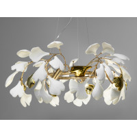 Колоритна новинка, люстра з фарфоровими елементами на 6 ламп, золото Diasha 7162-6PGD