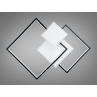 Світлодіодна люстра стельова Diasha MX2250-2WH+BK білий чорний геометричний дизайн акрил Diasha MX2250/2WH+BK