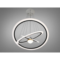 Люстра LED підвіс чорна 140Вт 3 кільця CCT Diasha 2328-800+600+400BK