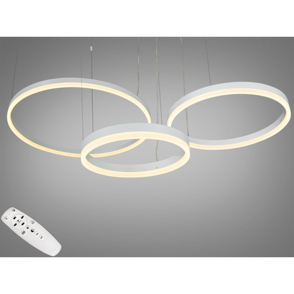 Оригінальна новинка, світлодіодна люстра на тросах, 105 Вт, біла Diasha 1029-600+400+300WH