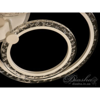 Потолочная светодиодная люстра круги с пультом и ночником Diasha QX2515/5 WH LED 3color dimmer 