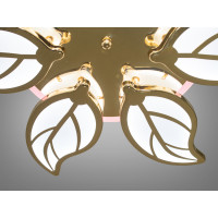 Світлодіодна люстра смарт світильник з пультом dimmer, 105W, золото Diasha 8028/6GLED3colordimmer