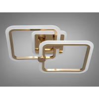 Стельова світлодіодна люстра з пультом, димером, 50W, золото Diasha A8208/2GLED3colordimmer