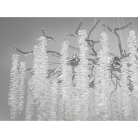 Підвісна кришталева люстра серія Гліцинія хром 10 ламп E14 алюмінієвий каркас Diasha 605-800CH