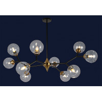 Люстра декоративная молекула Levistella  7520030-10 BK+CL