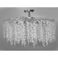 Сучасна алюмінієва кришталева люстра "Гліцинія",  9 ламп, хром Diasha A603-800CH