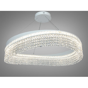 Підвісна люстра Diasha LED біла 100Вт 18м2 Diasha P7027/D800WH