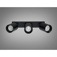 Накладний чорний циліндричний точковий світильник направленого світла Diasha PB-3