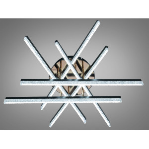 Стельова світлодіодна люстра MX7805 біла 75W три акрилові кільця Diasha SX1008/6BK