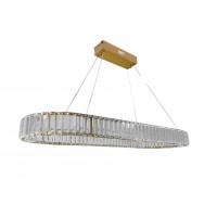 Овальная светодиодная хрустальная люстра Levistella  918VP116 BRZ (900)