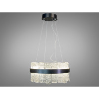 Підвісна кришталева світлодіодна люстра, 90 Вт, чорна Diasha 817/400PB