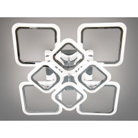 Стильна світлодіодна люстра на пульті з димером, 105W, хром Diasha HA8060/4+4HR