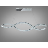 LED підвісна люстра 100Вт золото з пультом Diasha 581/1200CH