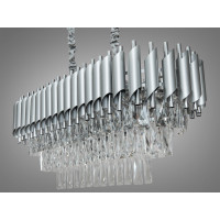 Хрустальная люстра подвесная 8 ламп Diasha 9001-800x300SL+CH