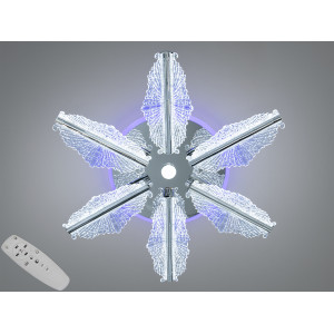 Люстра стельова Diasha хром LED 98W пульт димер Diasha 25106/6HRLED3colordimmer