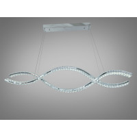 LED підвісна люстра 100Вт золото з пультом Diasha 581/1200CH