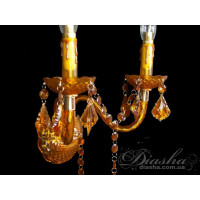 Недороге бра із кольорового акрилу в класичному стилі, на дві лампи Diasha 1004/2K-G