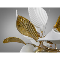 Красива підвісна люстра з порцеляновими елементами, 6 ламп, золото Diasha 7208-6PGD