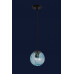 Люстра подвесная шар голубой стеклянный Levistella 91631F-1 BL