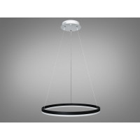 Чорна підвісна світлодіодна люстра на тросах з пультом, дімером, 42W Diasha D8174-600BKdimmer