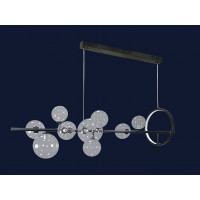 Люстра молекула светодиодная в стиле лофт Levistella 918LP267-10 BK+CL