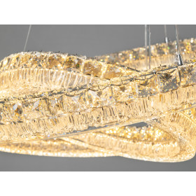 Люстра підвісна LED 3 кільця золото 270W з пультом Diasha MD6027/800+600+400HR