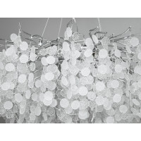 Дизайнерська кришталева люстра Гліцинія на 10 ламп, срібного кольору Diasha 602-800CH