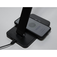 Лед настільна сенсорна лампа в для робочого столу, 5 Вт, чорний Diasha A855BKwirelesscharge