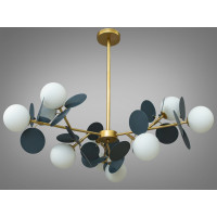 Люстра в современном стиле модерн Diasha 1097-9GD+GR