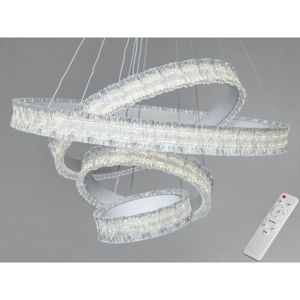 Люстра LED підвісна 140Вт пульт до 25м² Diasha D8748-800+600+400+300WH