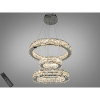 Кришталева світлодіодна люстра-підвіс, 70W Diasha 7896/500+400+300CH