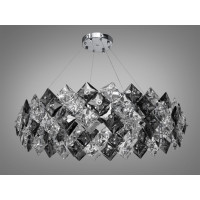 Люстра підвісна кришталева кругла хром 10xE14 Diasha 21001/750CH