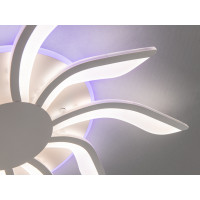 Стельова led люстра кільця з пультом, диммером, підсвіткою, 40W, біла Diasha 2480/5+5WHLED3colordimmer