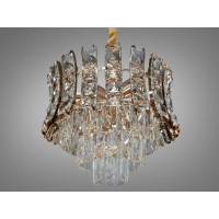 Красива кришталева люстра в спальню на 7 ламп, золото Diasha 8017/400SGD