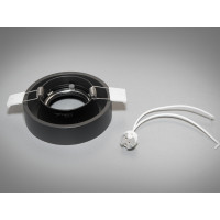 Граційний світильник врізний із серії "Аluminium", чорний Diasha PR-12-BK