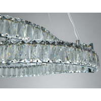 Світлодіодна підвісна люстра хром 86 Вт пульт Diasha D8920/600x400CH