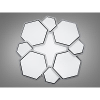 Стельова світлодіодна панель 70W біла з димером гексагональна Diasha Z186-3WHITE